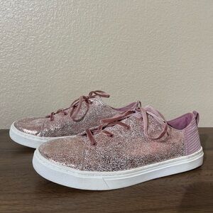Toms Pink Glitter Sneakers